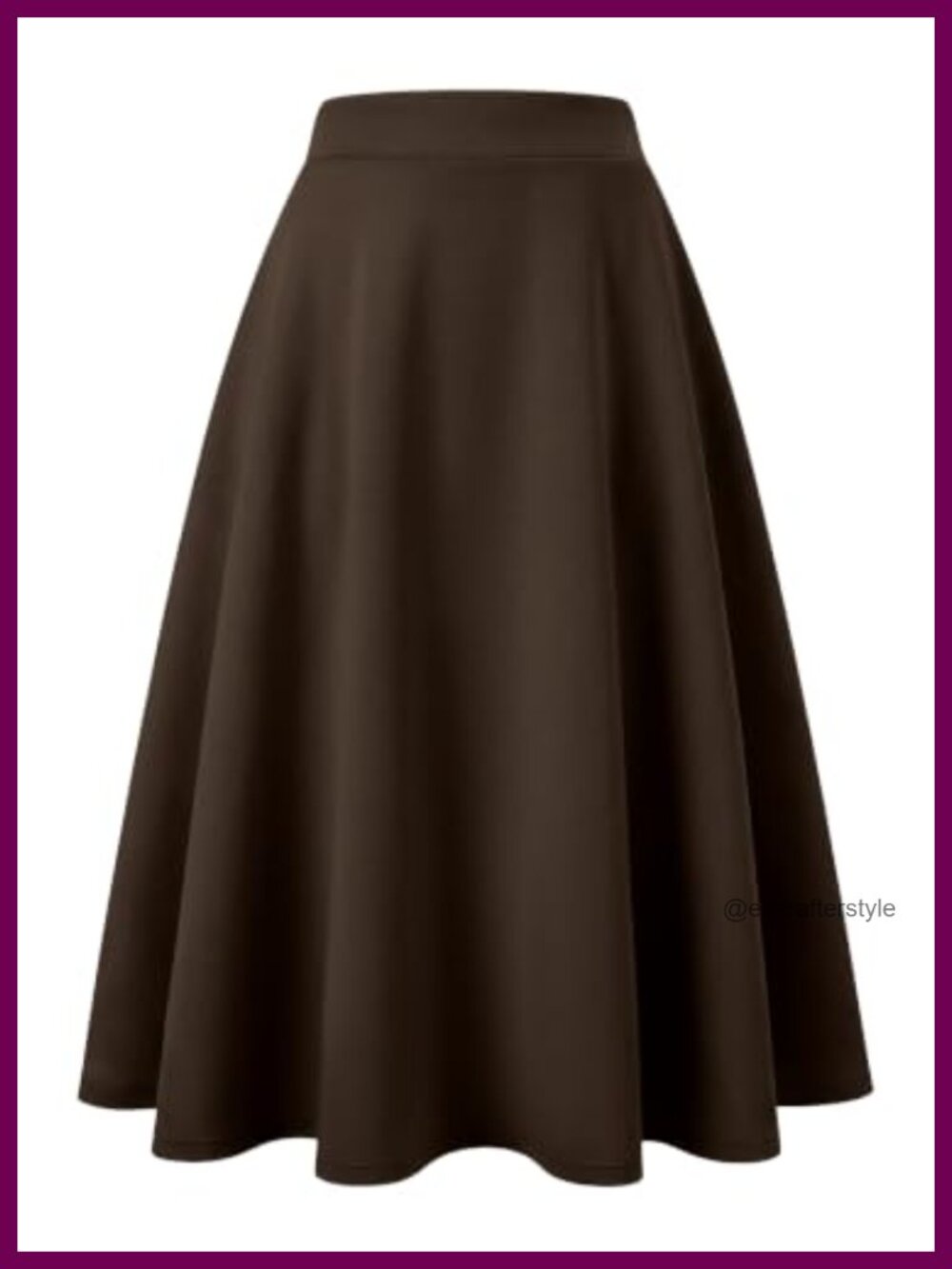 A-Line High Waist Midi Skirt with Pockets Wrinkle Free